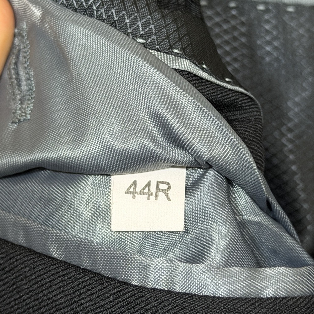 Mantoni 44R Black Super 140s Wool Mens Blazer Sport Coat Suit Jacket - Picture 6 of 14